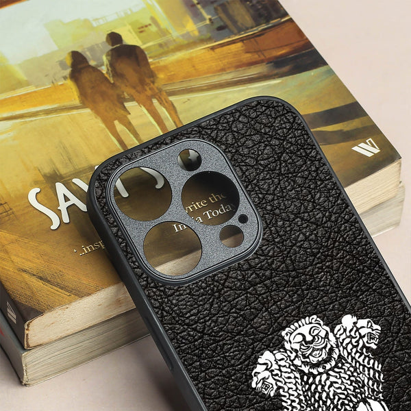 Black Satyamev Jayate metal back case for Apple Iphone 12 Pro Max