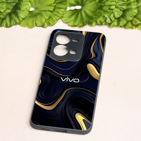 Noir Gold metal back case for Vivo V25