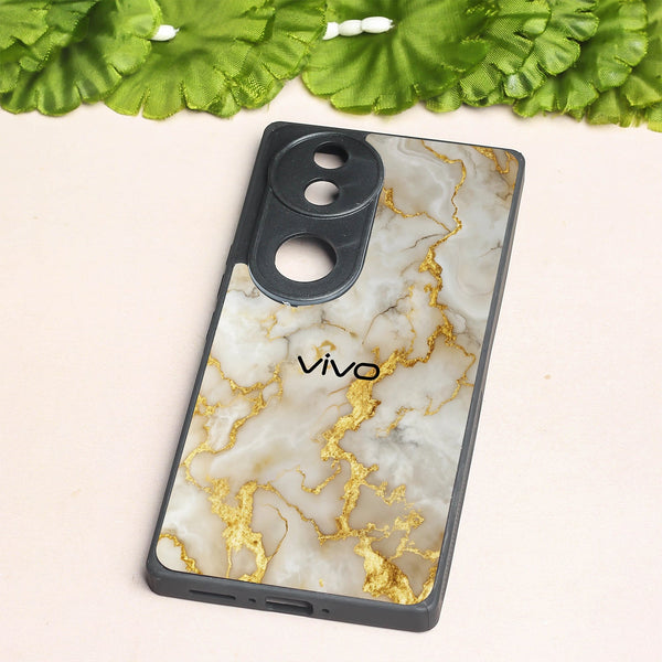 Gold Vein Glory metal back case for Vivo V50