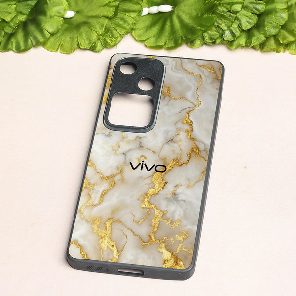 Gold Vein Glory metal back case for Vivo V30