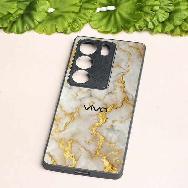 Gold Vein Glory metal back case for Vivo V29