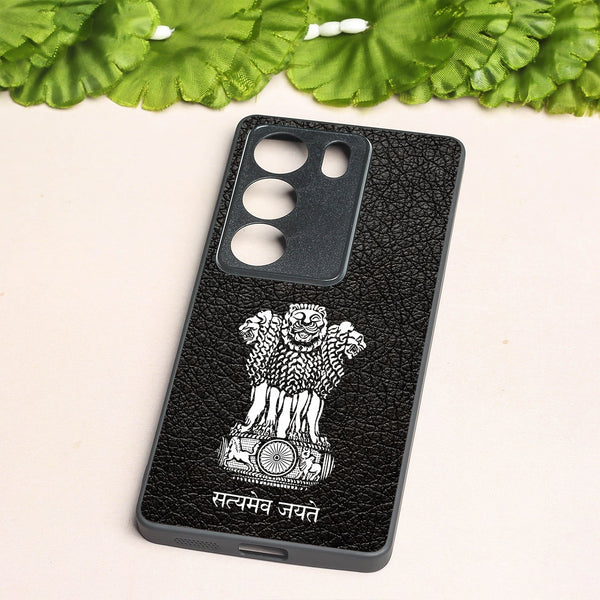 Black Satyamev Jayate metal back case for Vivo V29