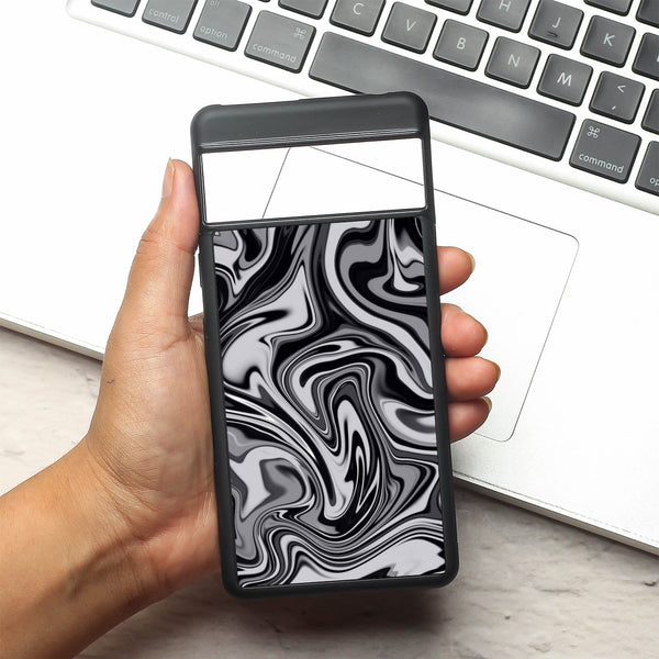 Blackout Marble metal back case for Google Pixel 7a