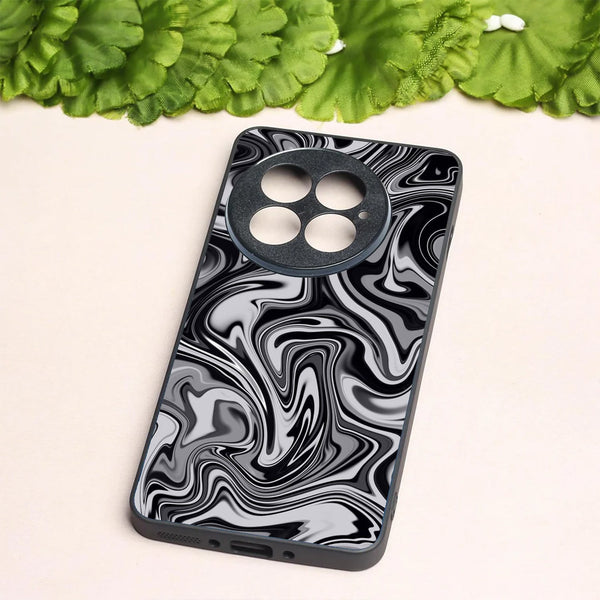 Blackout Marble metal back case for Oneplus 13R