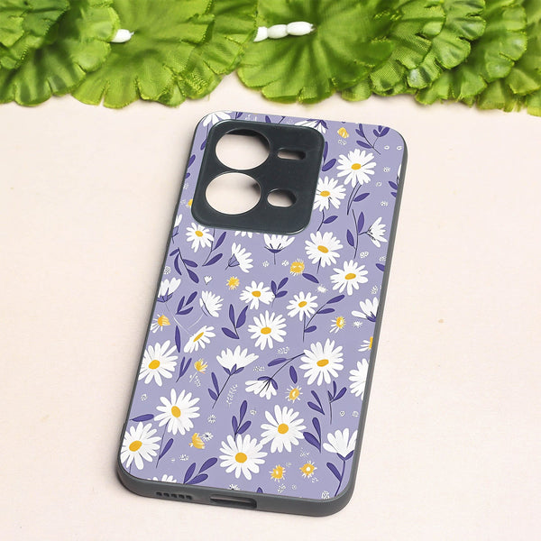 Lavender Daisies metal back case for Vivo V25