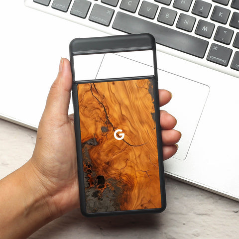 Lava Oak metal back case for Google Pixel 7a