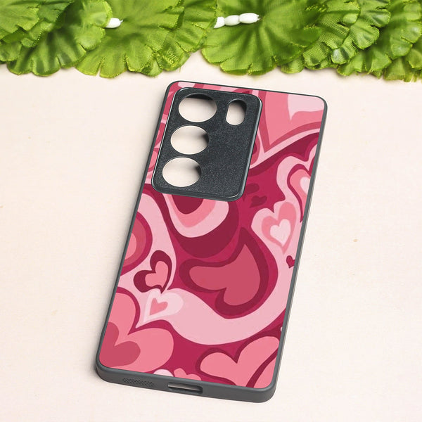 Valentine Wave Marble metal back case for Vivo V29