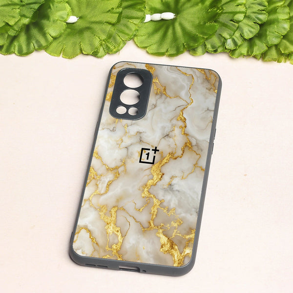 Gold Vein Glory metal back case for Oneplus Nord 2