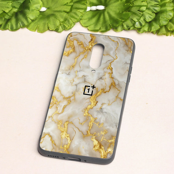 Gold Vein Glory metal back case for Oneplus 7 Pro