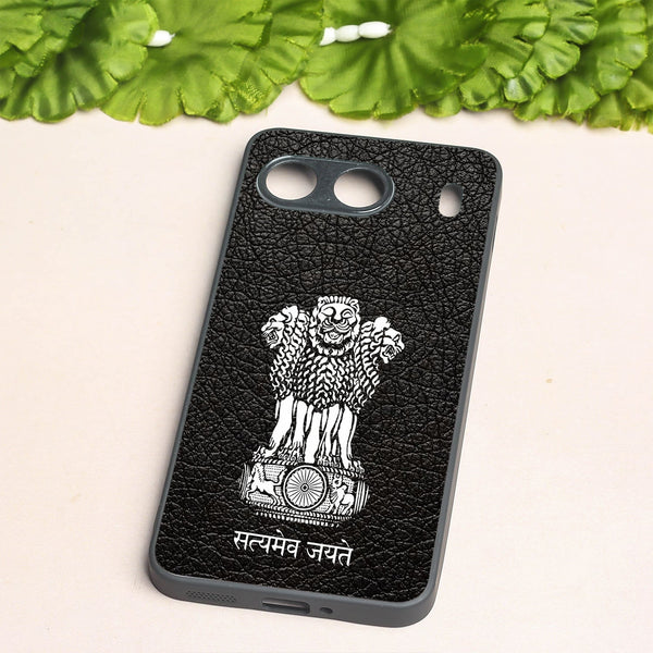 Black Satyamev Jayate metal back case for Oneplus Nord 4