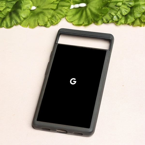 Black metal back case for Google Pixel 6a