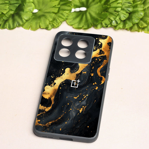 Black Gold Blaze  metal back case for Oneplus 10T