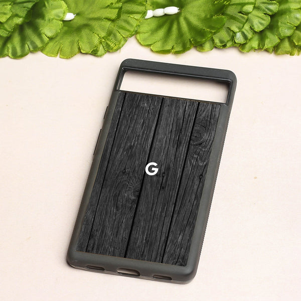 Dark Wood metal back case for Google Pixel 6a