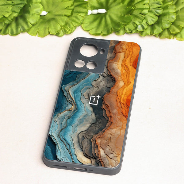 Layered Marble metal back case for Oneplus 10R