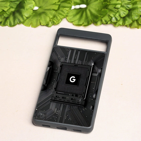 Microchip metal back case for Google Pixel 7