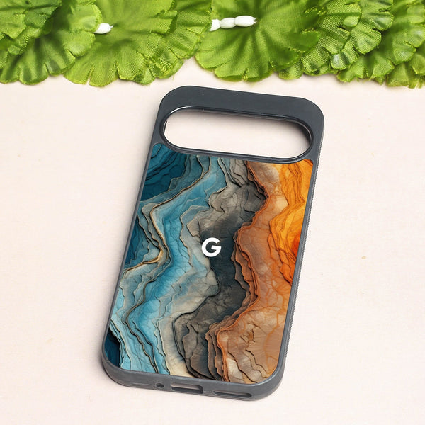 Layered Marble metal back case for Google Pixel 9 Pro