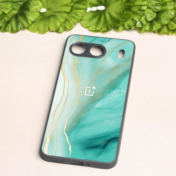 Green Luxe Marble metal back case for Oneplus Nord 4