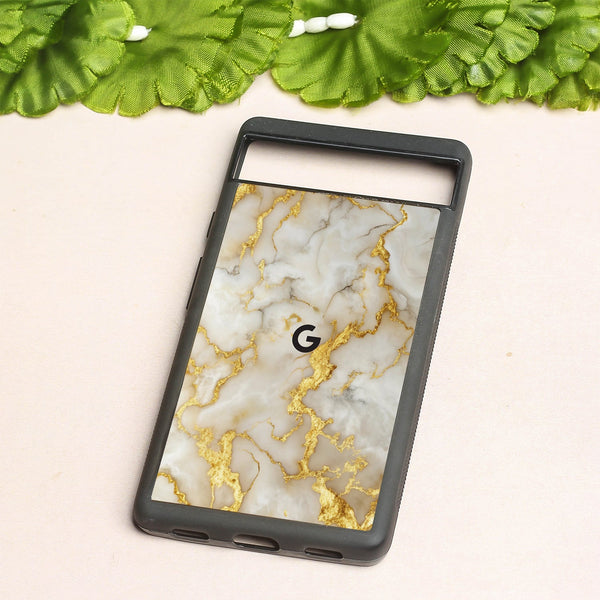 Gold Vein Glory metal back case for Google Pixel 6a
