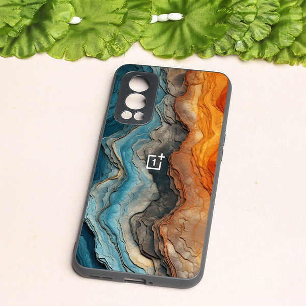 Layered Marble metal back case for Oneplus Nord 2