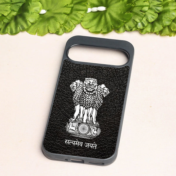 Black Satyamev Jayate metal back case for Google Pixel 9 Pro