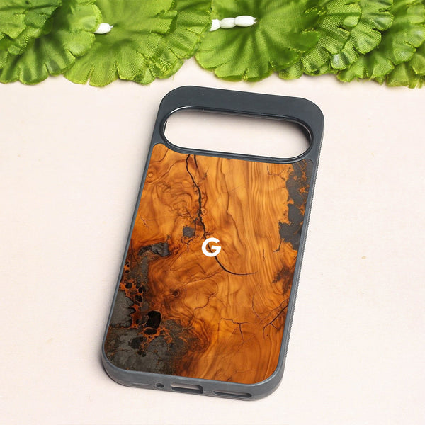 Lava Oak metal back case for Google Pixel 9