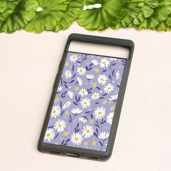 Lavender Daisies metal back case for Google Pixel 6a