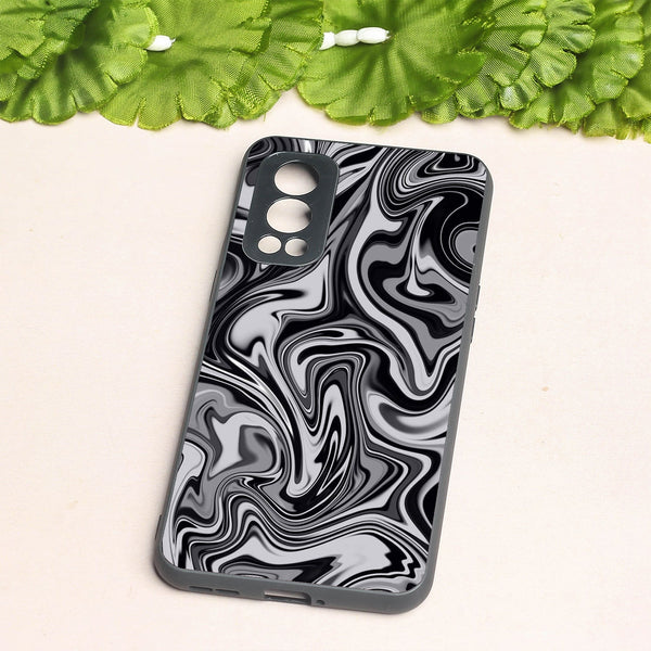 Blackout Marble metal back case for Oneplus Nord 2