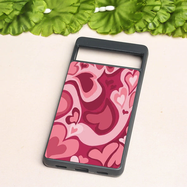 Valentine Wave Marble metal back case for Google Pixel 7