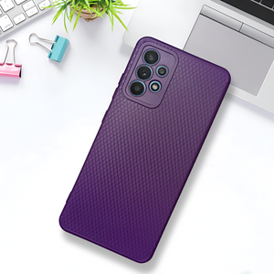 Deep Purple Line Wave Silicone Case for Samsung A32 4G