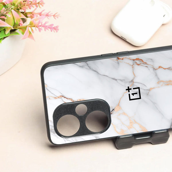Copper Luxe Marble metal back case for Oneplus Nord CE 3 Lite