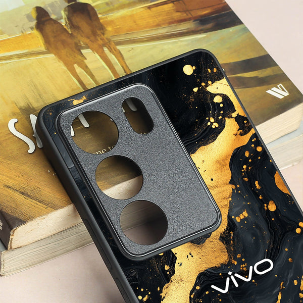 Black Gold Blaze  metal back case for Vivo V29