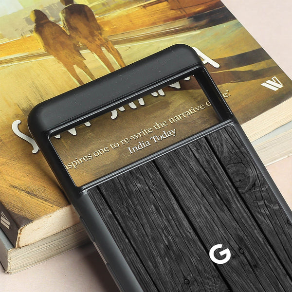 Dark Wood metal back case for Google Pixel 7a