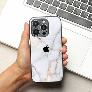 Copper Luxe Marble metal back case for Apple Iphone 13 Pro Max