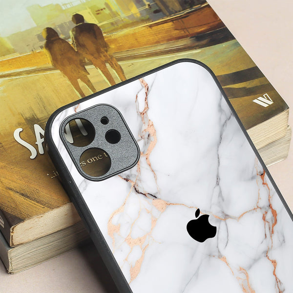Copper Luxe Marble metal back case for Apple Iphone 12