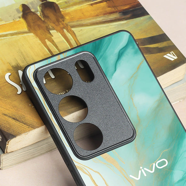 Green Luxe Marble metal back case for Vivo V29