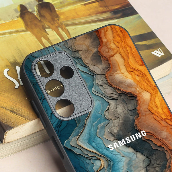 Layered Marble metal back case for Samsung A15