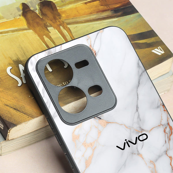 Copper Luxe Marble metal back case for Vivo V25