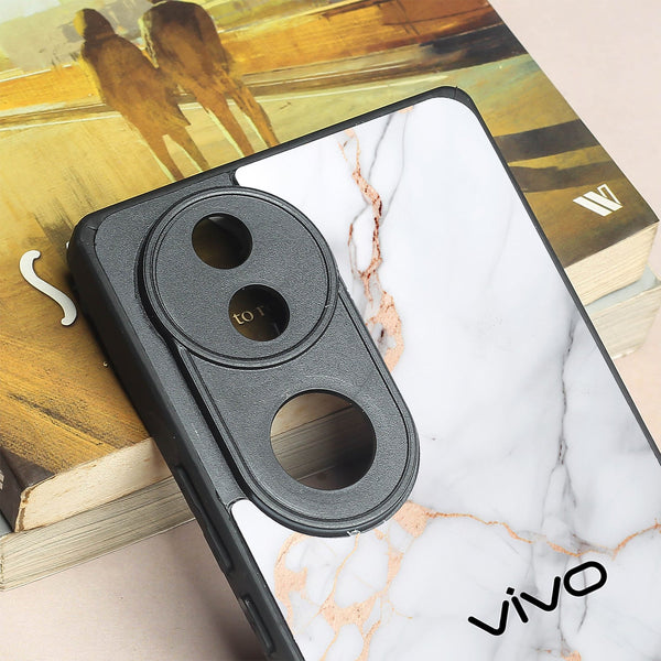 Copper Luxe Marble metal back case for Vivo V50