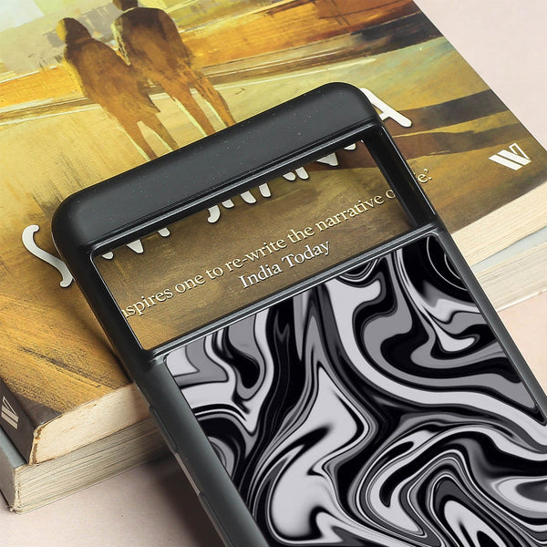 Blackout Marble metal back case for Google Pixel 7a