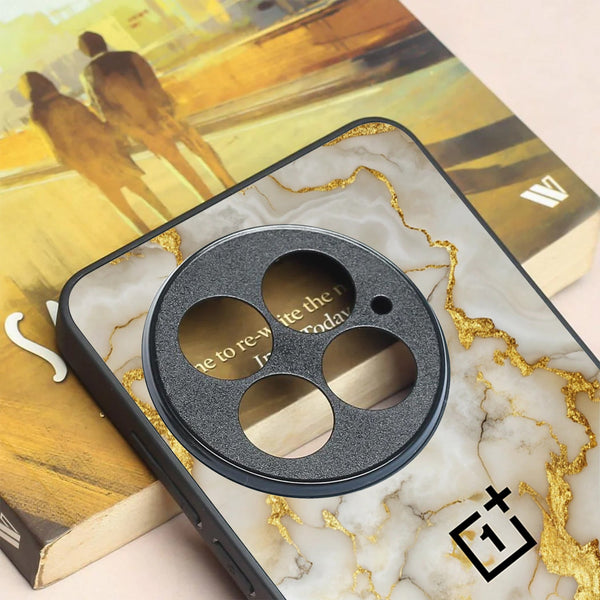 Gold Vein Glory metal back case for Oneplus 13R