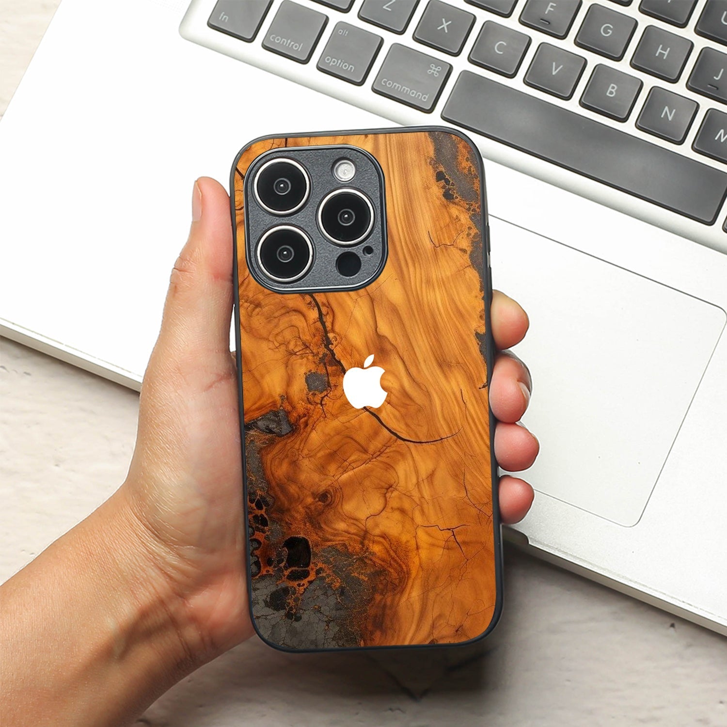 Lava Oak metal back case for Apple Iphone 14 Pro Max