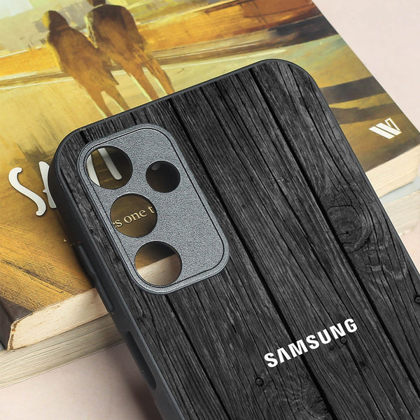 Dark Wood metal back case for Samsung A15