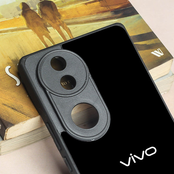 Black metal back case for Vivo V50