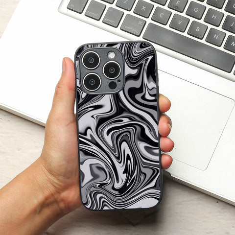 Blackout Marble metal back case for Apple Iphone 11 Pro
