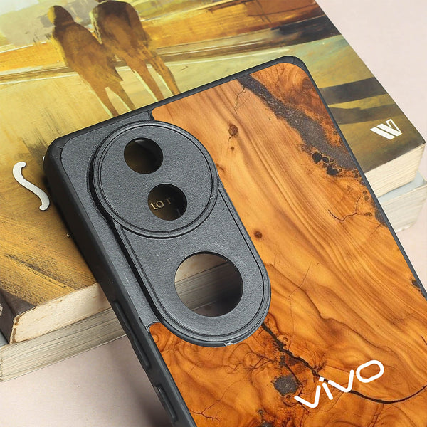 Lava Oak metal back case for Vivo V50