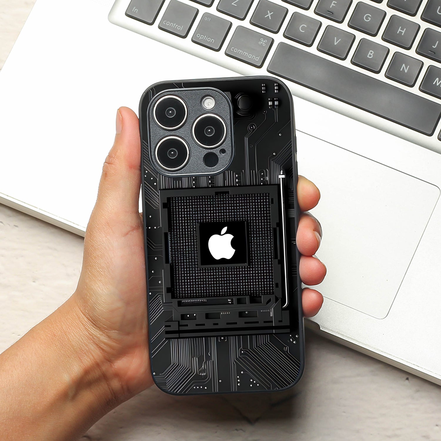 Microchip metal back case for Apple Iphone 11 Pro