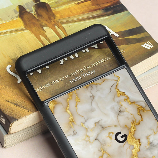 Gold Vein Glory metal back case for Google Pixel 7a