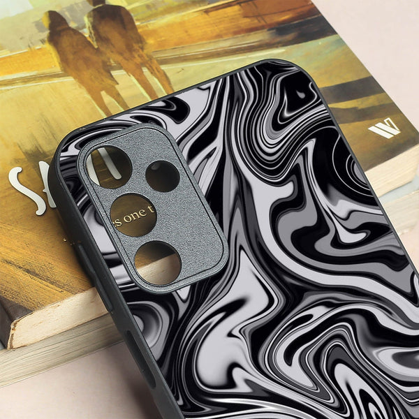 Blackout Marble metal back case for Samsung A15