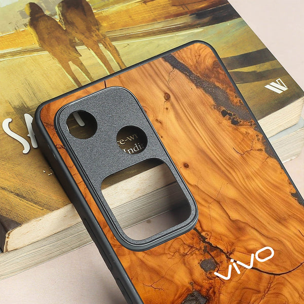 Lava Oak metal back case for Vivo V30