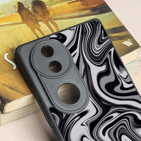 Blackout Marble metal back case for Vivo V50